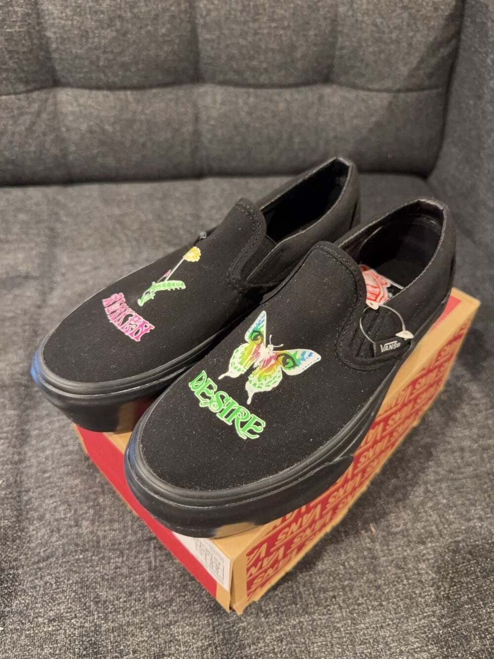 Vans Classic Slip-On Platform Morph Blackout Shoes Size 5.0 Men / 6.5 Women